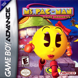 Ms. Pac-Man Maze Madness box art for GameBoy Advance